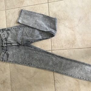 Stone Washed Black Stretchy Jeans / Jegging Size 8